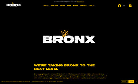 BRONX: Bronx Boxing is a gym based in Camberwell run by the Apprentice winner Marnie Swindells.  We have assisted Marnie with the site design, dynamic content, Wix bookings and local search engine optimisation (SEO). 