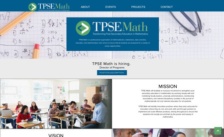TPSE Math: TPSE Math is a website that aims to improve the quality of undergraduate mathematics education in the United States. The site features a professional and academic visual identity that reflects the organization's mission of advancing mathematics education through research and collaboration. As a designer who made the site, I ensured that the visual identity effectively communicates the organization's values of excellence, innovation, and community. The site is designed to be user-friendly and accessible, with clear messaging and intuitive navigation that effectively communicates the organization's goals, programs, and resources. With its high-quality multimedia content, the site provides valuable information and resources for individuals and organizations seeking to improve mathematics education.