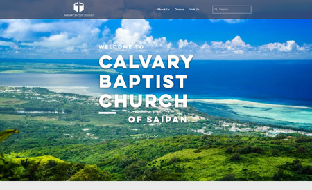 Calvary Baptist Church of Saipan: Fully established new website that was professional, yet kept with the island's style.
FAQ's/"What We Believe" set up with tons of info on one page with as bite-sized chunks of text
Repeater/Time-line style FAQ's set up as "Our Mission" = again, bite-sized chunks of text that beautifully display on the page.