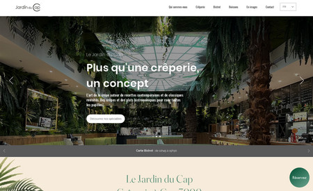 Le Jardin Du Cap: Site internet de restaurant