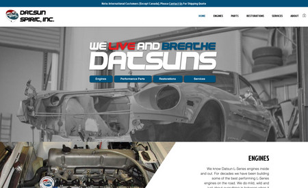 Datsun Spirit: This was another 100% ground up website build for a classic Datsun/Nissan restoration company located in Virginia who needed a website that truly encapsulated the quality of work that they do. This entire site was designed around design and heritage clues of the Nissan Z car series, can you spot the references?