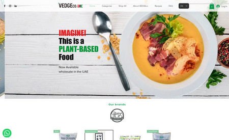 VedgeCo UAE: Plant Based ecommerce website for wholesale 