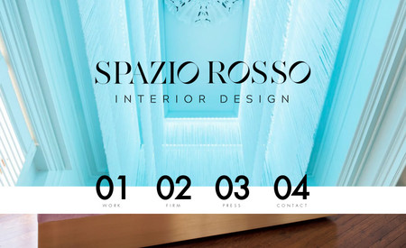 Spazio Rosso: Snazzy site for established interior designer.