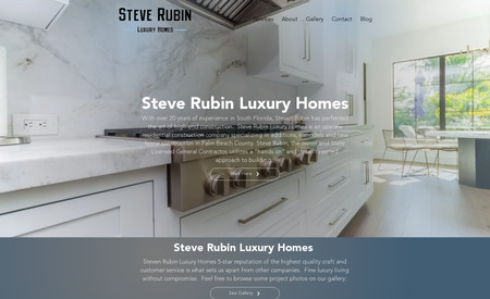 Steve Rubin Homes: Full site design