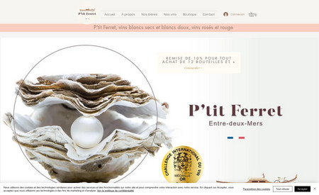 MonPtitferret: Refonte de ce site d'une nouvelle marque de vin proche d'Arcachon