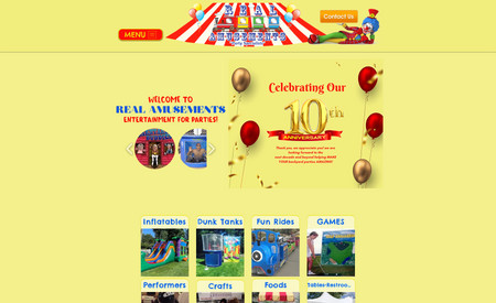 Real Amusements: Created a brand new website for their Amusement Celebration Equipment for rent.