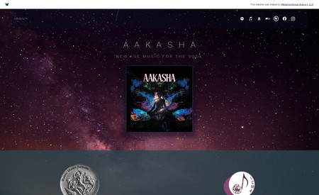 Aakasha Music: A great example of a single-page website to help launch a new ensemble of musicians as a band. This straightforward website combines video, music, images, and brief but powerful narrative text to establish who they are and the music they make.