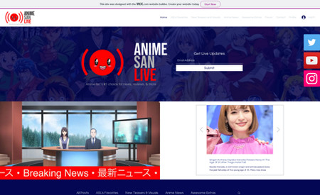 AnimeSanLive: AnimeSanLive is a really good anime news network. I was able to help them create a website that really nailed the anime feel.