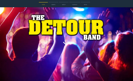 The Detour Band: A band website focused on upcoming gigs and events.