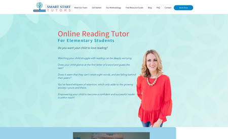 Smart Start Tutor: Online Reading Tutor website for students.