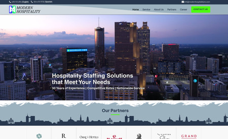 Modern Hospitality: In this project I design the website