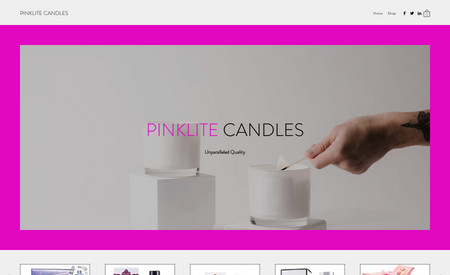Pink Lite Candles - ecommerce: Gifts Website Redesign
