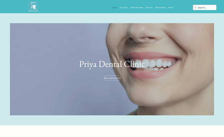Dentist Website: Complete design and development of website along with content development. 