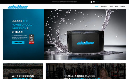 Chillax Cold Plunges: Complete branding and entire e-commerce platform. We manage this monthly. 
