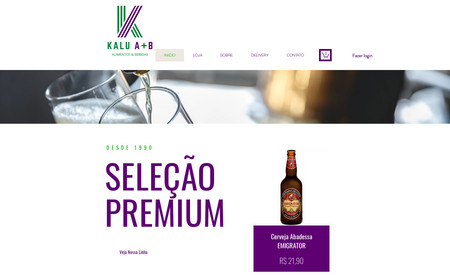 Kalu Alimentos e Bebidas: Criaçao de loja virtual, cartão de visitas e catalogo de produtos.