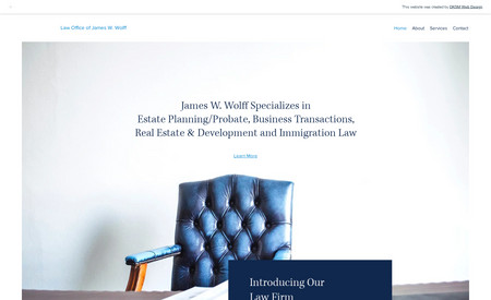 Law Office Of James: Website build