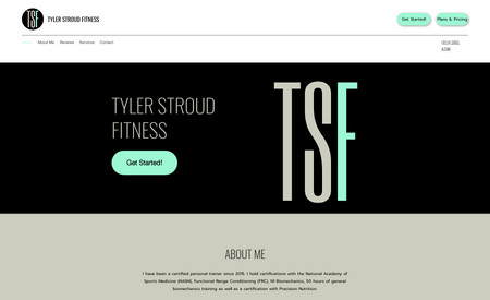 Tyler Stroud Fitness: Redesign of a personal trainer site