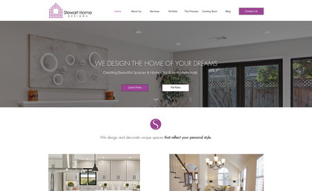 Stewart Home Designs: We created this website for an interior design company.