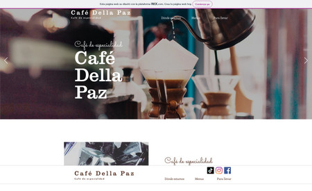 Cafe Della Paz: Sitio dedicado al café de especialidad, buscando un posicionamiento sencillo y a la vez completo de la variedad de productos que se encuentran en su tienda, así como informar sobre qué es el café de especialidad.