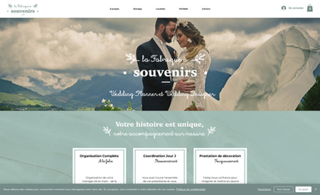 Lafabriqueasouvenirs: Identité visuelle et site e-commerce d'une wedding planner 
