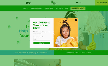 Come Thru Cleaning: Digital Stylz created a logo and designed a 3-6 page website design.