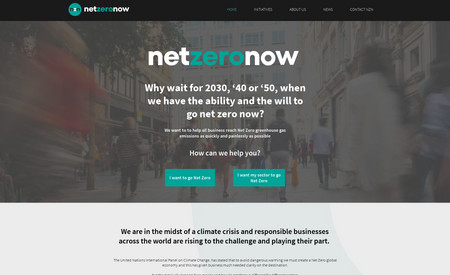 Netzeronow: We created this website for a wonderful startup driving businesses to reduce their carbon footprint. This included building the design and custom behavior.