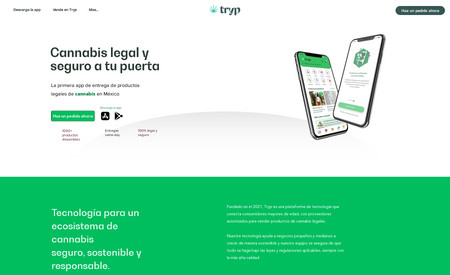Tryp: Sitio web de productos naturales