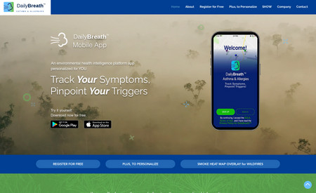 DailyBreath App: Website design and development