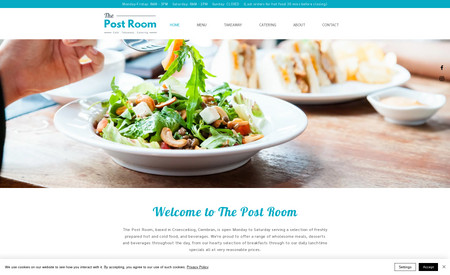 The Post Room: This cafe completely rebranded and required a fresh, vibrant and clean new look. We worked with this client to create an easy to navigate website that promoted their catering, food and takeaway options.