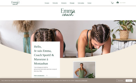 Emma Coach: Création de l'identité visuelle et site e-commerce d'une coach sportive à Montauban