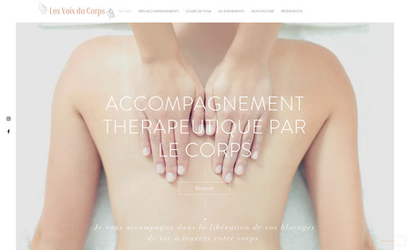 Les Voix Du Corps: Bonjour Les Voix Du Corps – a cozy spot right in the heart of France, where yoga meets the language of the body. Fanny is not just any yoga teacher, she's someone who wanted to share her peaceful haven with more people, and that's where we at Chameleon Agency came in. Together, we set out to create a website that felt just as welcoming and comforting as her studio. We kept things simple and heartfelt, making sure every part of the site reflected her caring nature and her belief in the power of yoga to heal. 

The result? A digital space that's not just about "Les Voix Du Corps" but about inviting visitors on a journey of self-discovery and finding peace in their own bodies and minds.