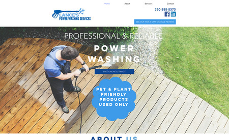 Lance's Power Washing: great, very active website for small power washing company