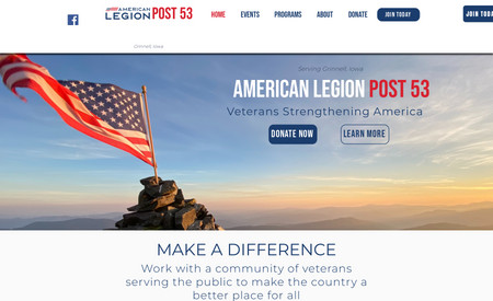 American Legion: Created the site from scratch, developed multiple theme for clients to choose from.