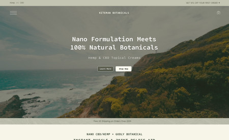 Kiteman Botanicals: Website Design 