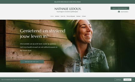 Nathalie Ledoux: Rebranding van de Gevoelensboom naar Nathalie Ledoux inclusief online cursussen, boeken van diensten en abonnementsformules