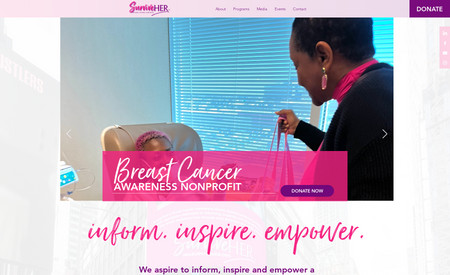 Surviveher: Website rebrand