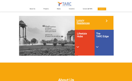 TARC.in: Executed entire web design, web copy and graphics along with branding and logo