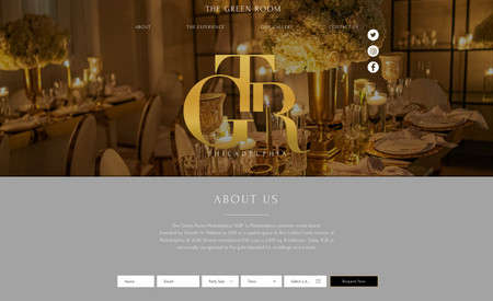 The Green Room - Classic Website: Our team designed the company's logo, business cards, and other marketing materials. We also added the event calendar plugin and strategized to help the client achieve specific goals.