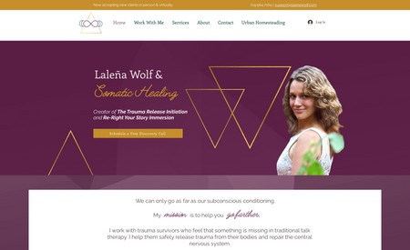 Somatic Healing : I developed a strong feminine brand & updated logo for Laleña's coaching business to bring her new website to life. With landing pages for coaching programs and somatic consultations, she now has an up to date and beautiful website.