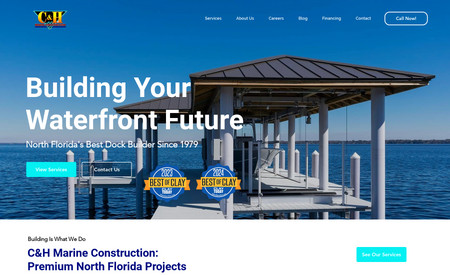 C & H Marine Construction: We helped move this company over from a website that was built over 10 years ago! We build them a fancy, flashy new Wix based site!