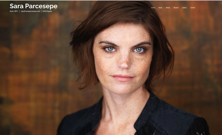 saraparcesepe: Small actress portfolio site to promote and showcase  her work.