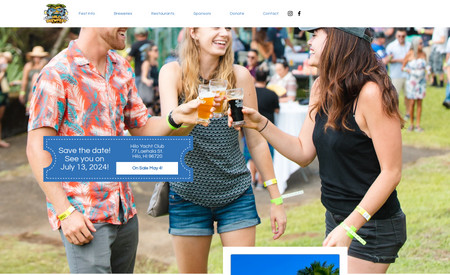 Hilo Brewfest: Worked with a local Rotary Club to create a new website to promote the annual fundraising event. This site features event ticketing, and the club members were able to make real time marketing decisions based on sales and ticketing information. 