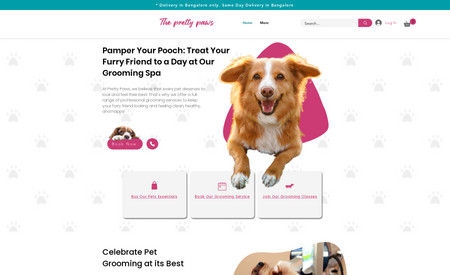 The Pretty Paws - Pet Grooming: Project Name: theprettypaws.com

Result: Monthly 42-64 grooming consistent

Project Type: Website Development + SEO + Meta Ads + Google Ads

Services Provided:

Website Design and Development
Graphic Design
Logo Creation
E-commerce Integration
Responsive Design for Mobile
Content Management System (CMS) Implementation
SEO (Search Engine Optimization)
Social Media Integration
Blog Integration
Contact Forms
Customized Visual Elements
User-Friendly Navigation
Maintenance and Support