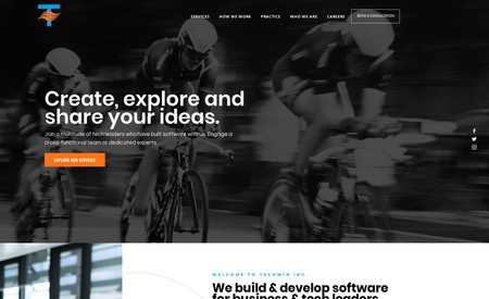 Techwin: Designed a website for a tech company!