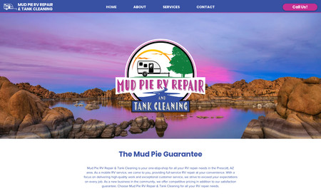 Mud Pie RV Repair: Love the vibrant colors of this site!