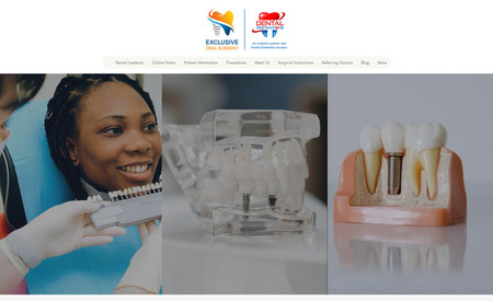 ExclusiveOralSurgery: Executed Web Design and Web Copy along with Logo
