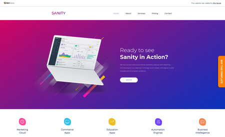 Sanity: Premium Multi-purpose Wix Templates for Business, Freelancers, Agencies and more