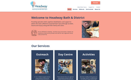 Headway Bath: Ground up develop for company rolling out it's first web site.