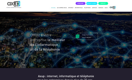 New Axup 2023: Création de la marque et de son design, création du site internet, optimisations du SEO (n°1 sur Nimes et Avignon), création des contenus posts de blog, animation des réseaux sociaux de la marque.