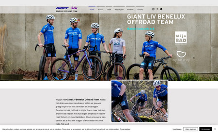 Giant Liv Benelux Offroad racing team: This professional racing team of mountainbike and gravelbike racers needed a more professional website to present their team and their missions more clear and attractive. By giving the professional look and feel, the team gained more followers and appreciation from sponsors and fans alike.